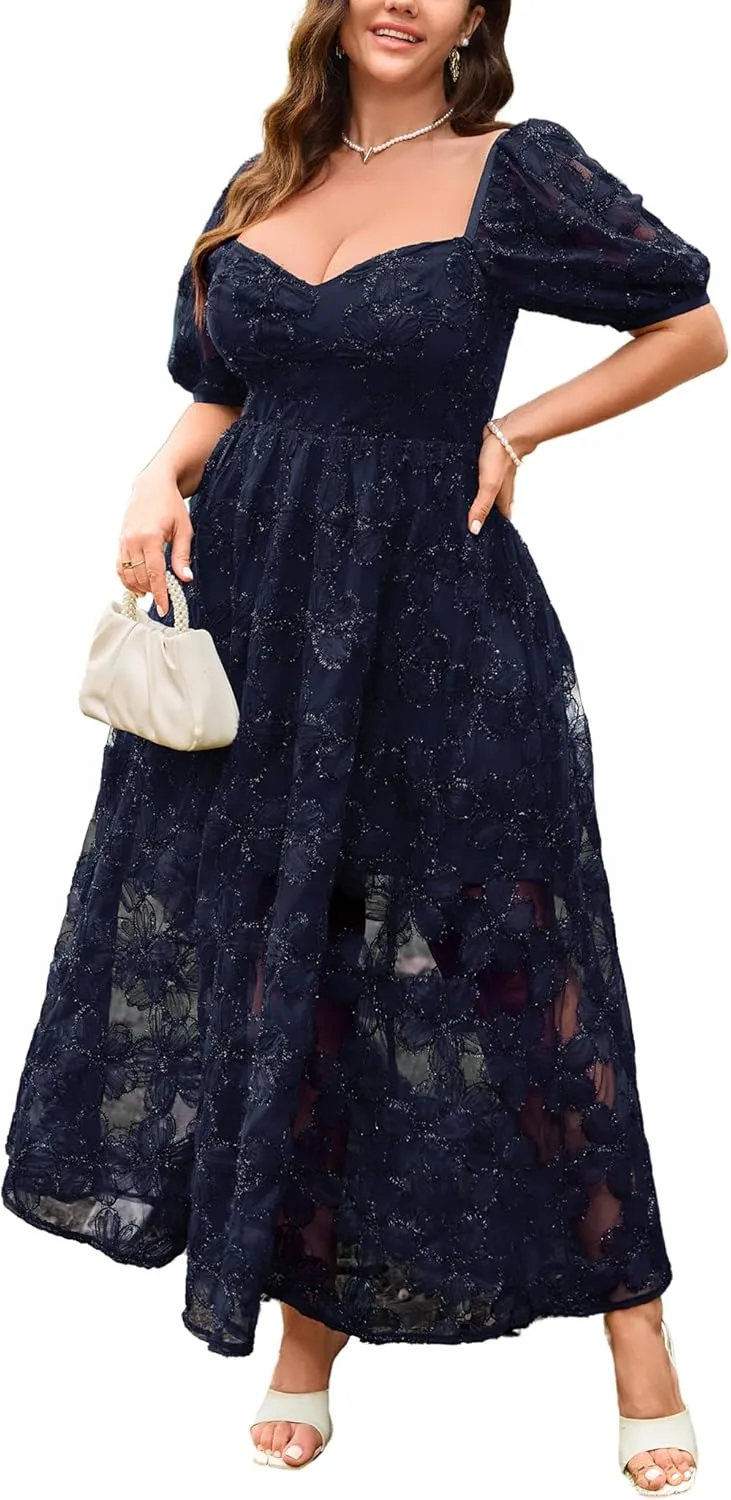Lace Dresses for Women 2025 Elegant Classy Wedding Guest Cocktail Semi Formal Party Evening Floral Dresses