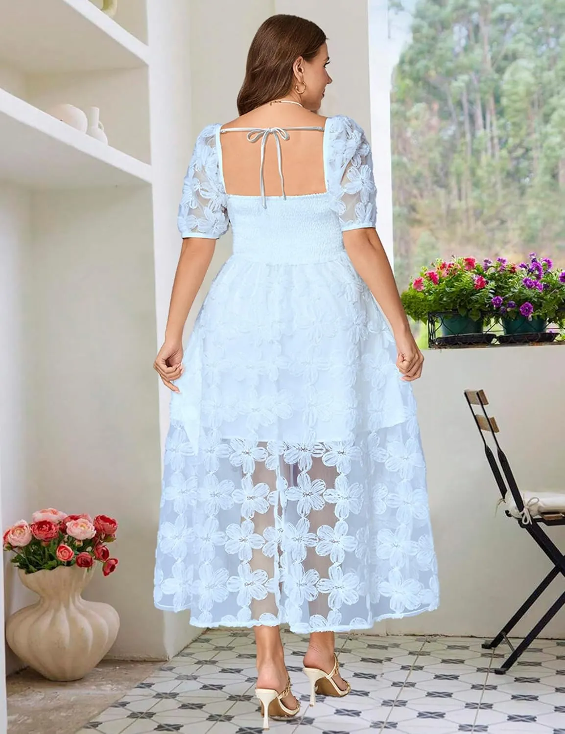 Lace Dresses for Women 2025 Elegant Classy Wedding Guest Cocktail Semi Formal Party Evening Floral Dresses