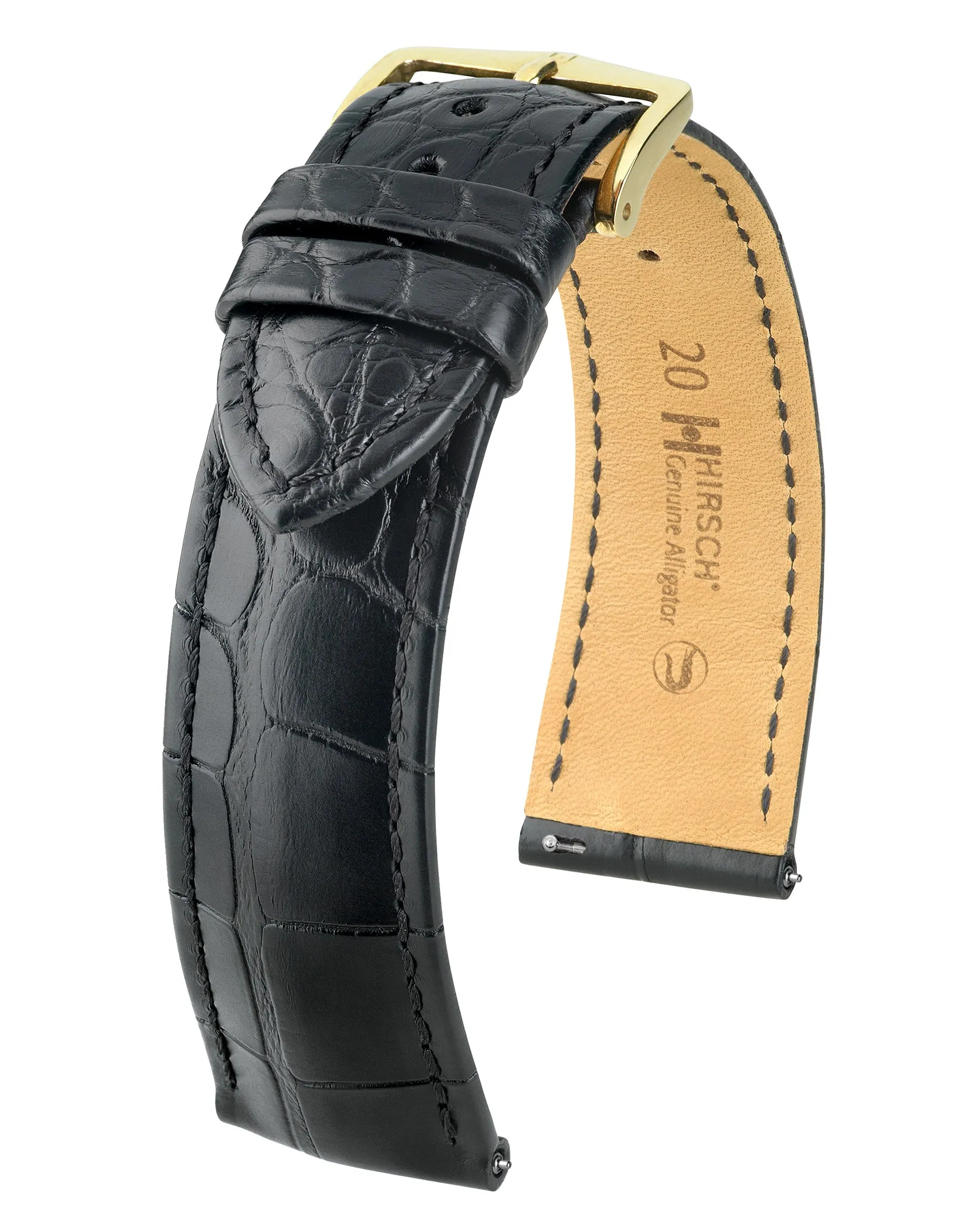 Ladies HIRSCH GENUINE ALLIGATOR Matte Watch Strap  1020 07