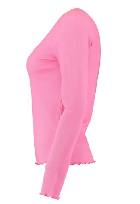 Lenia Rose Pink Longsleeve Basic Top