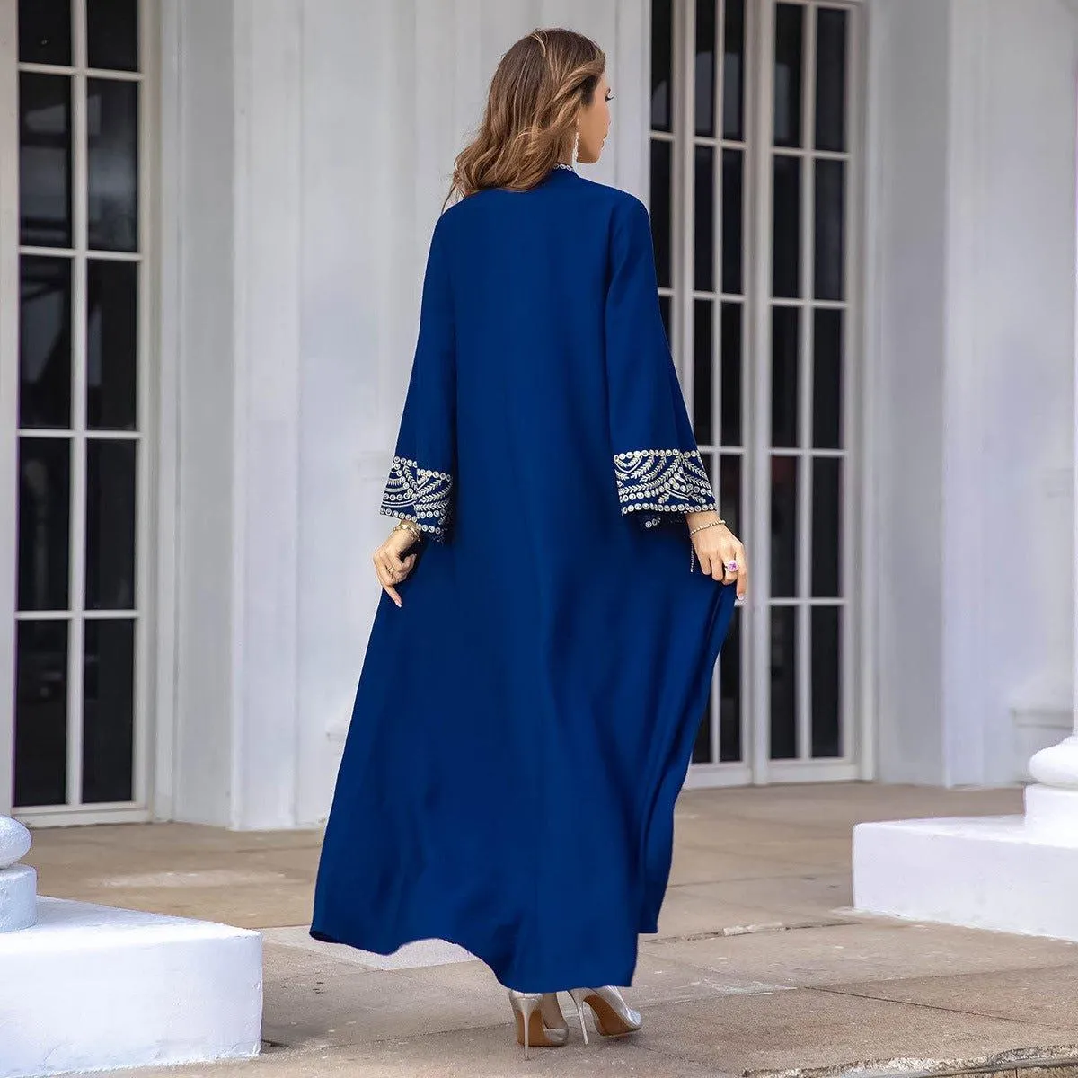 MA062 Sequin Embroidered Evening Dress Abaya