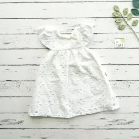 Magnolia Dress in White Petal Eyelet