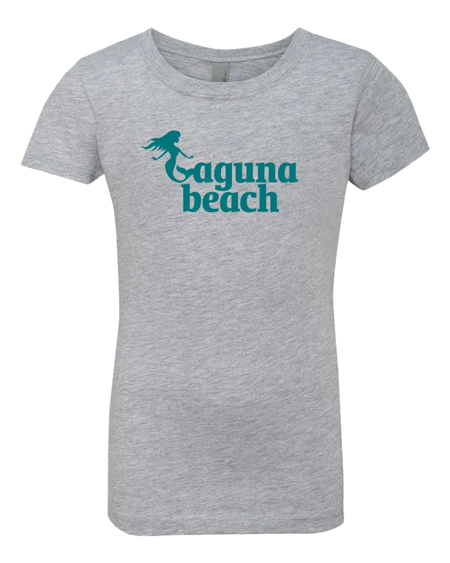 Mermaid Laguna Girls Tee - Heather Grey