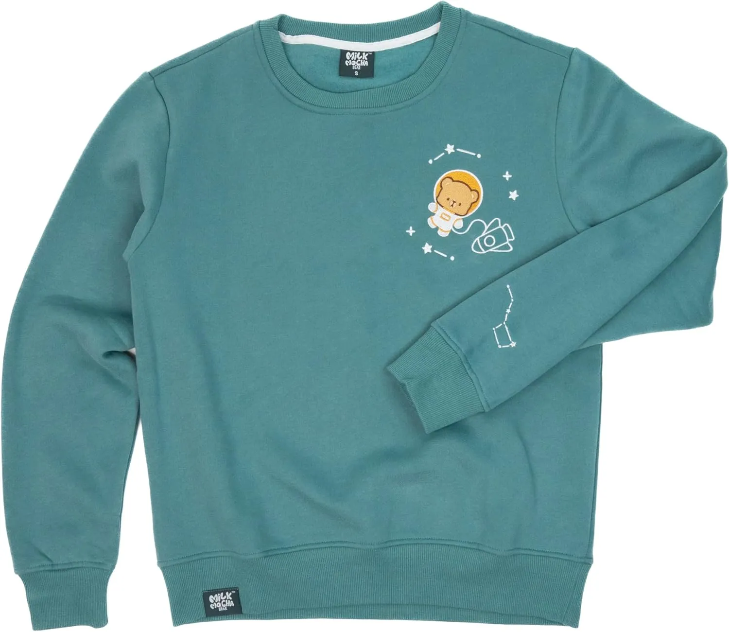 Milk and Mocha Galaxy Crewneck Unisex Sweatshirt in Mustard or Tosca Authentic Milk Mocha Bear Merchandise Cute