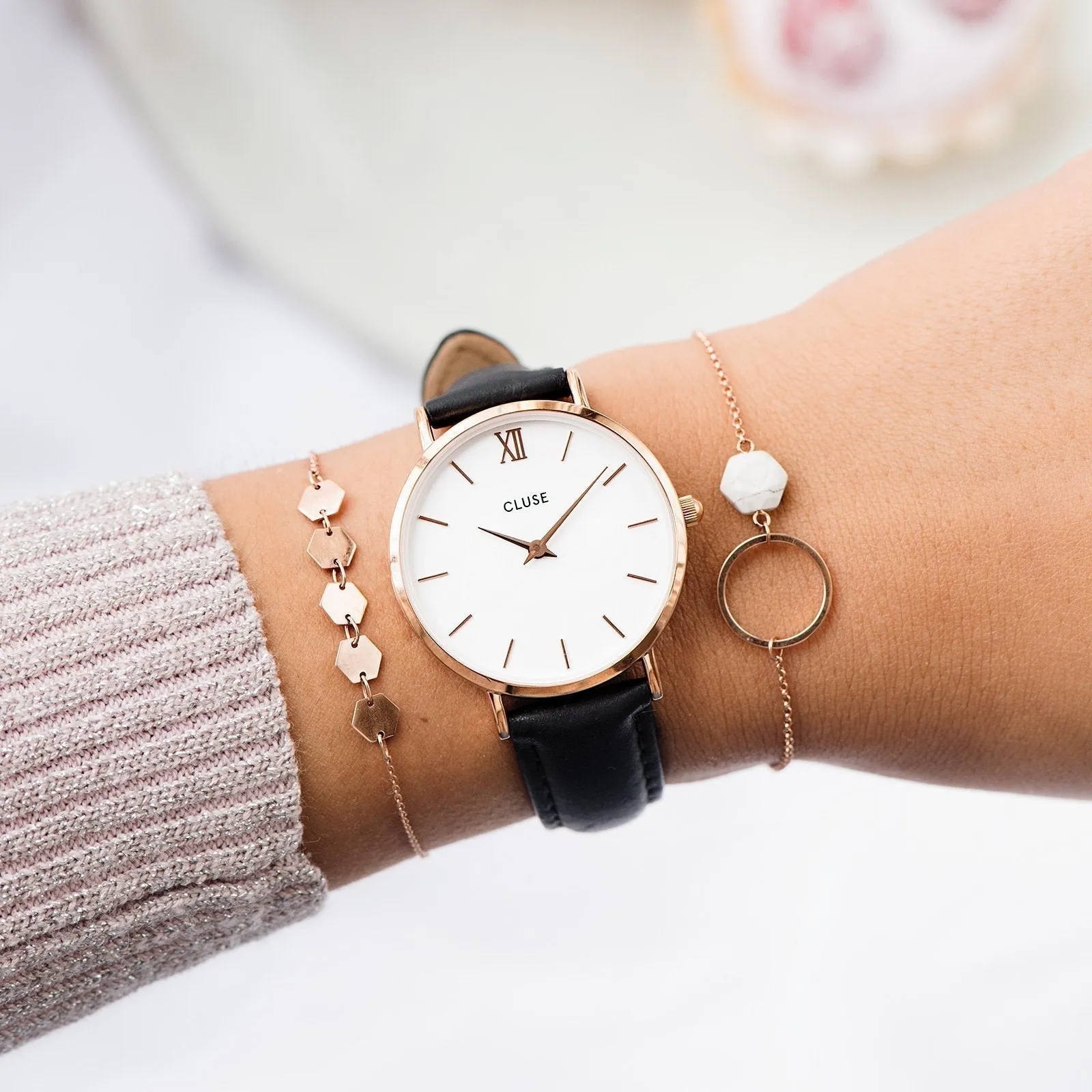Minuit Rose Gold White/Black
