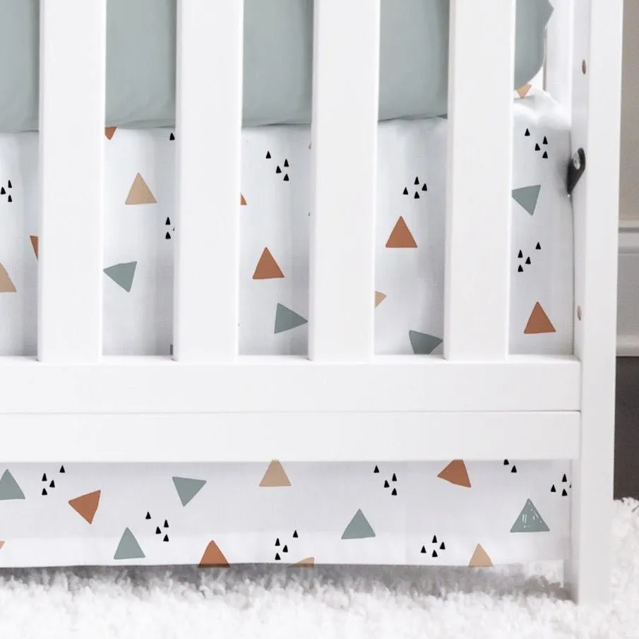 Modern Lion Triangles Crib Skirt
