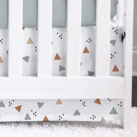 Modern Lion Triangles Crib Skirt