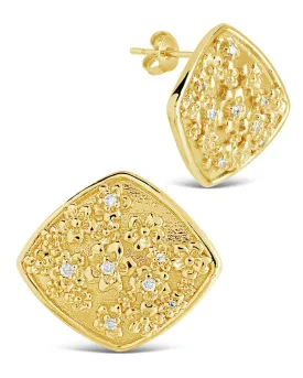 Ophelia CZ Floral Stud Earrings