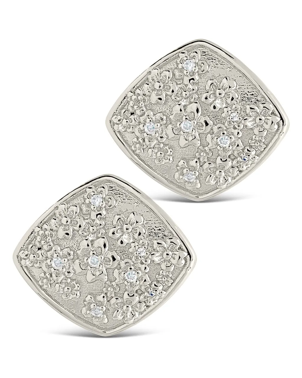 Ophelia CZ Floral Stud Earrings