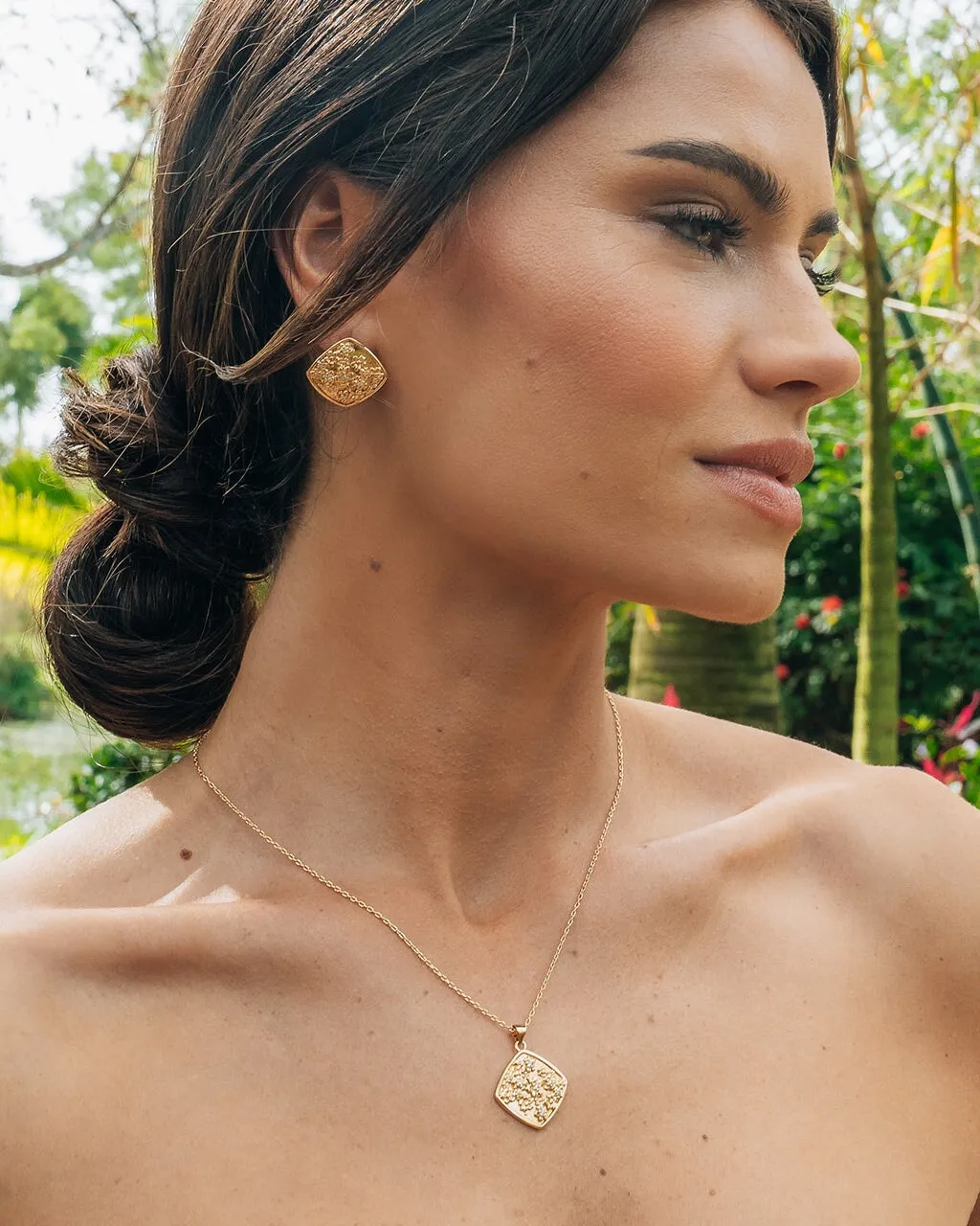 Ophelia CZ Floral Stud Earrings