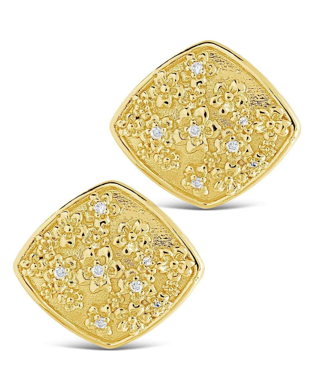 Ophelia CZ Floral Stud Earrings