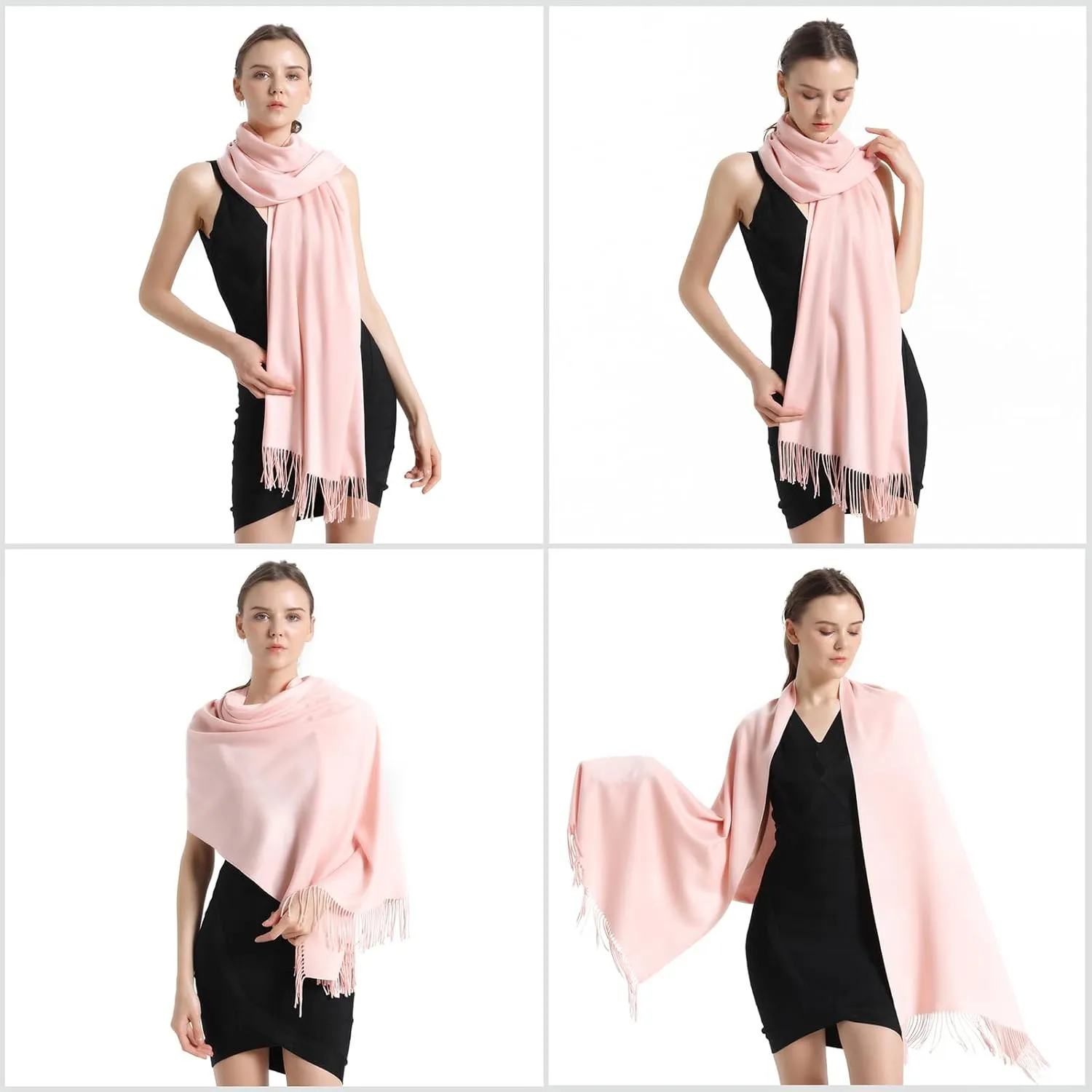 Pashmina Scarf and Shawl - Soft Women Pashminas Wrap for Wedding Evening Party (20 Colors)