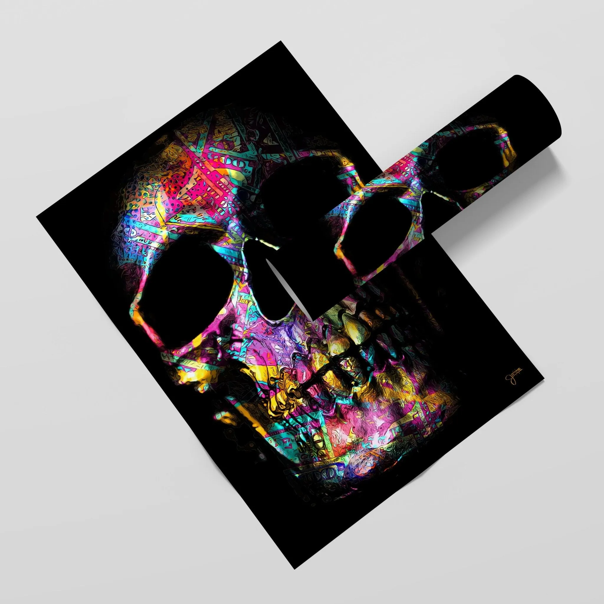 Pink $kull Semi-gloss Print