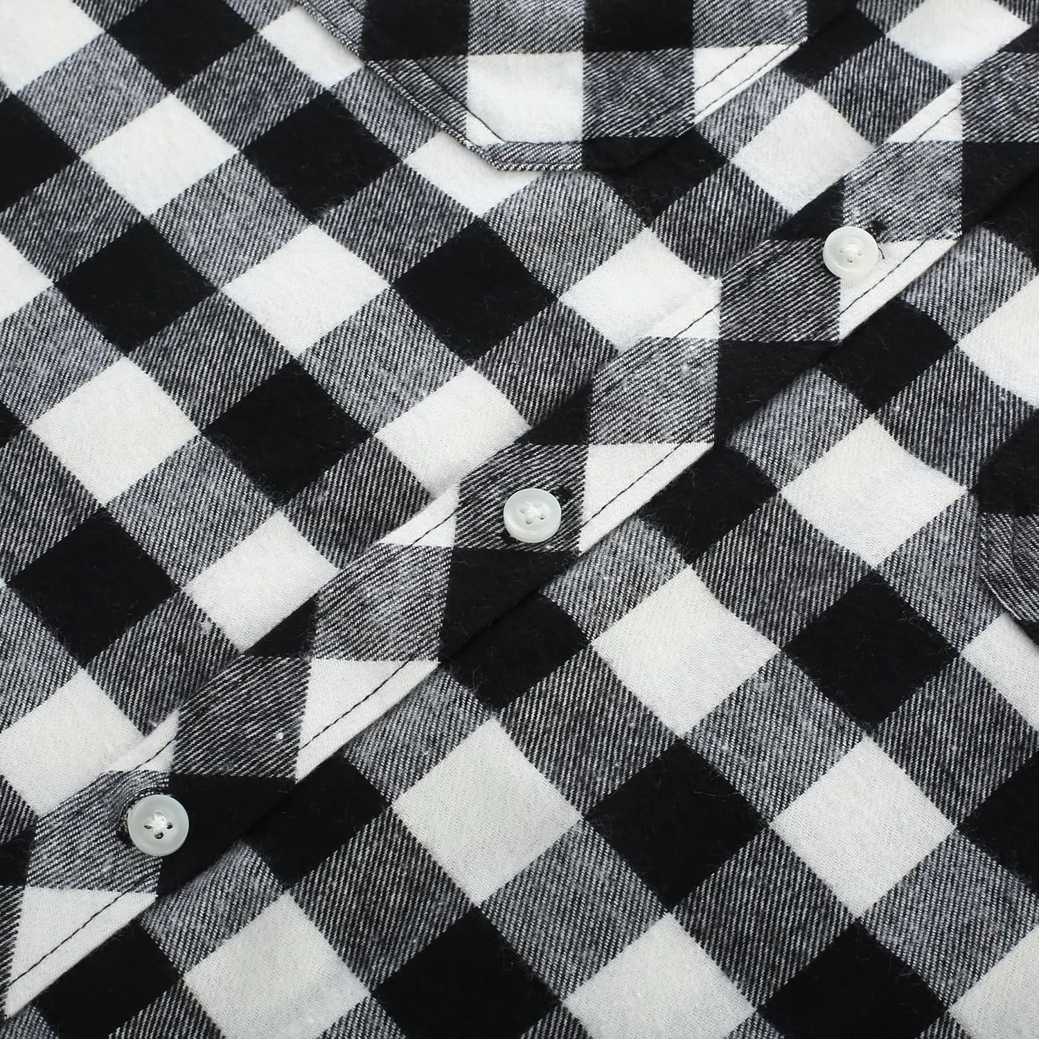 PJ PAUL JONES Mens Flannel Plaid Shirt Casual Long Sleeve Button Down Shirts with Pockets