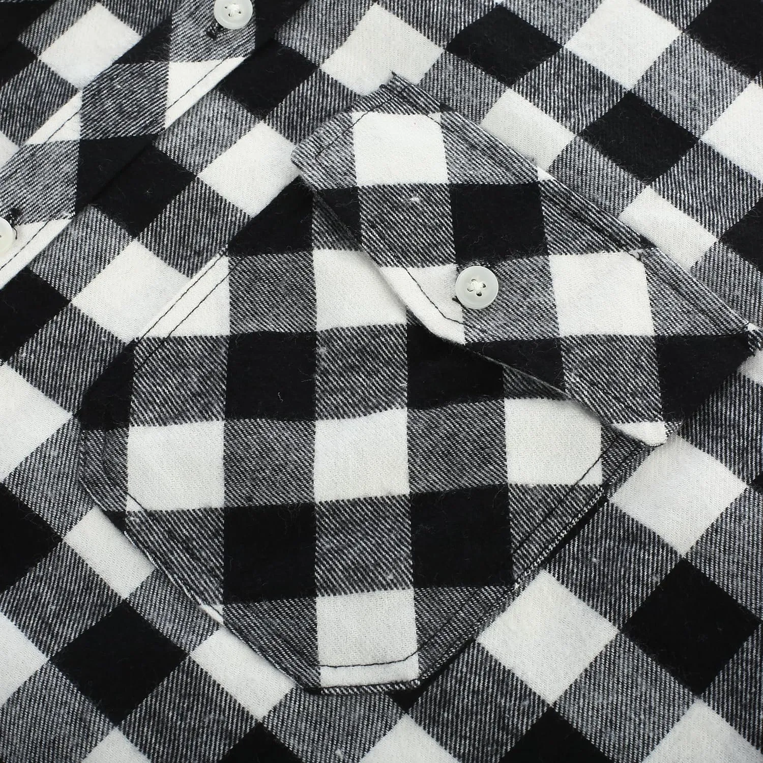 PJ PAUL JONES Mens Flannel Plaid Shirt Casual Long Sleeve Button Down Shirts with Pockets