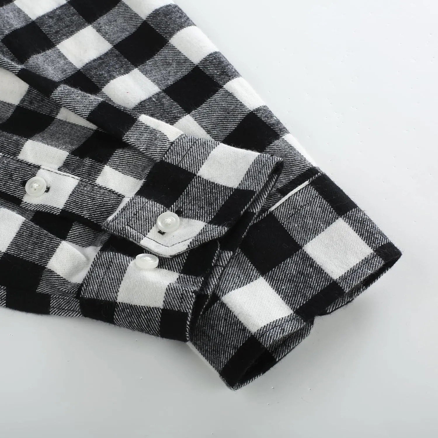 PJ PAUL JONES Mens Flannel Plaid Shirt Casual Long Sleeve Button Down Shirts with Pockets