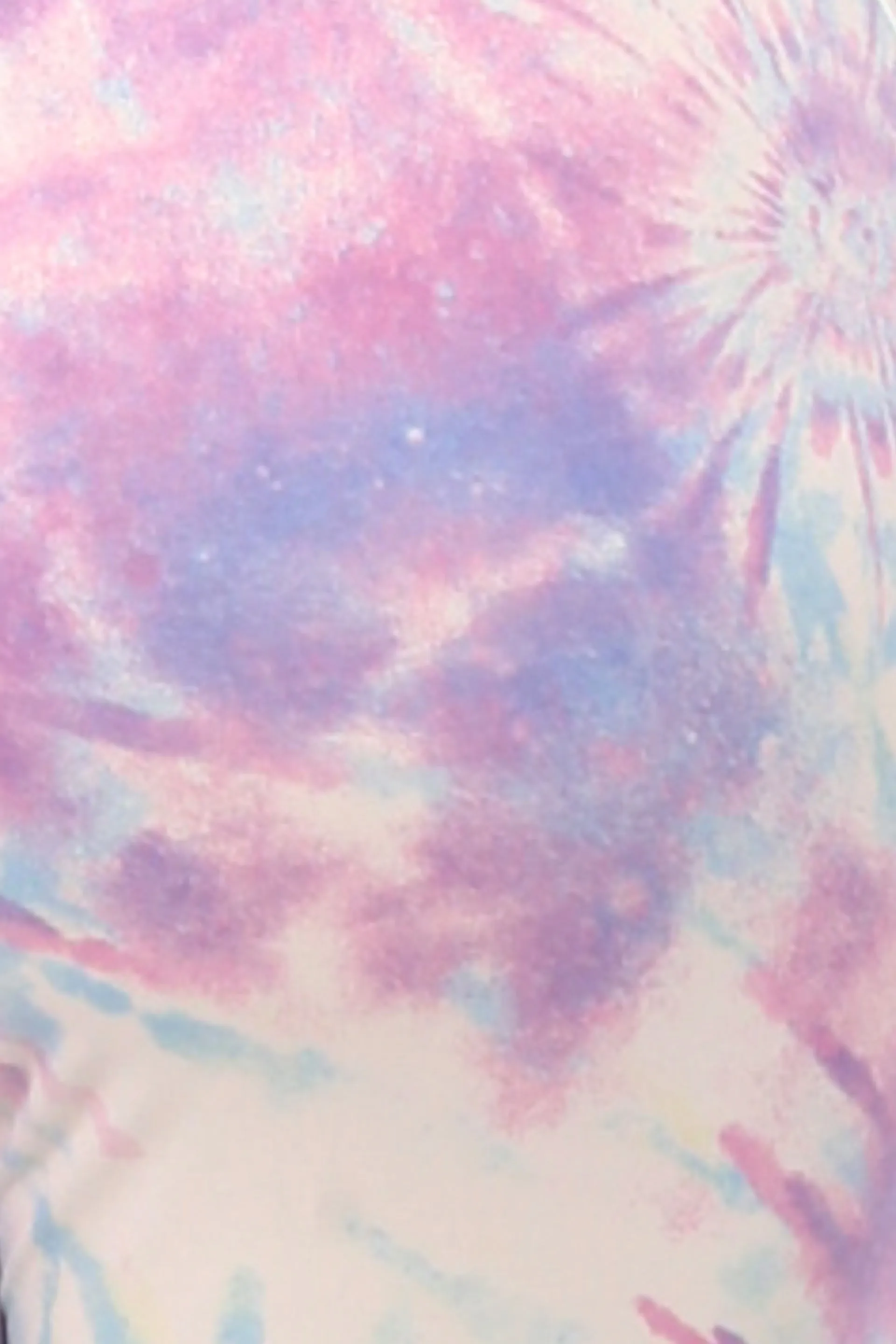 Plus Size Soft Brushed Joggers With Shoe Lace Tie - White, Pink, Blue Tie Dye