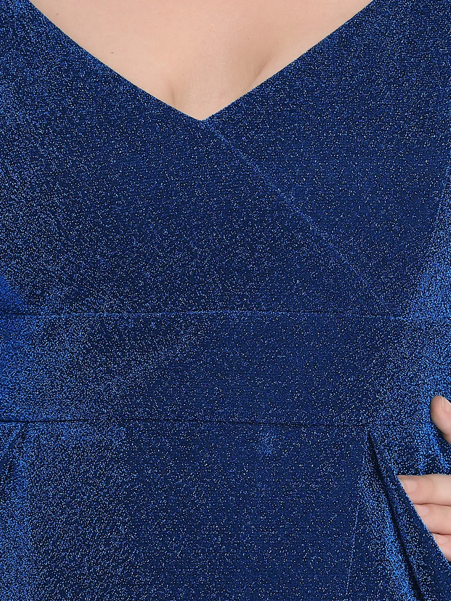 Plus Size Wholesale Spaghetti Straps Evening Dresses With Pleated Decoration