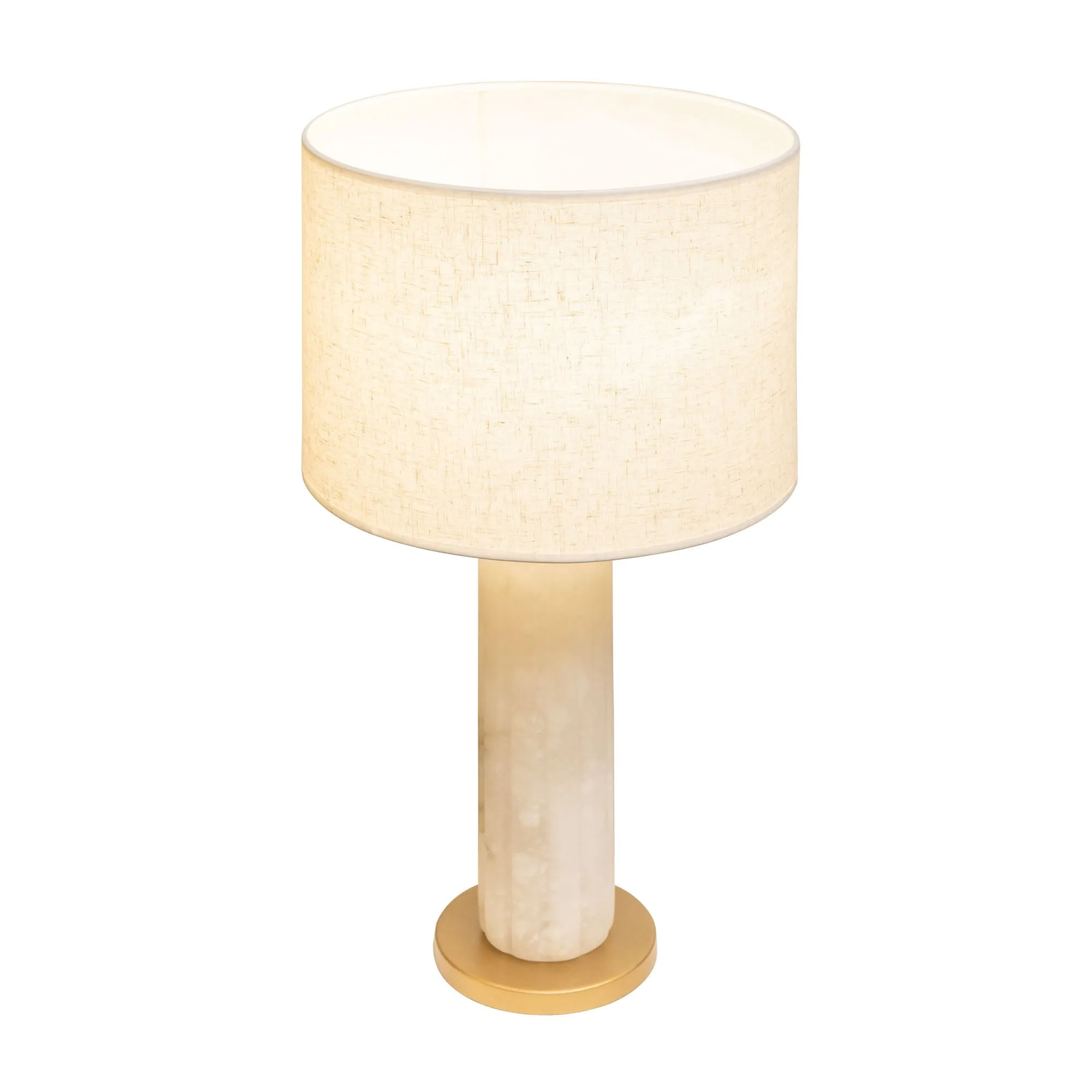Sentu 394T01FGAL 1-Light Alabaster Table Lamp - French Gold