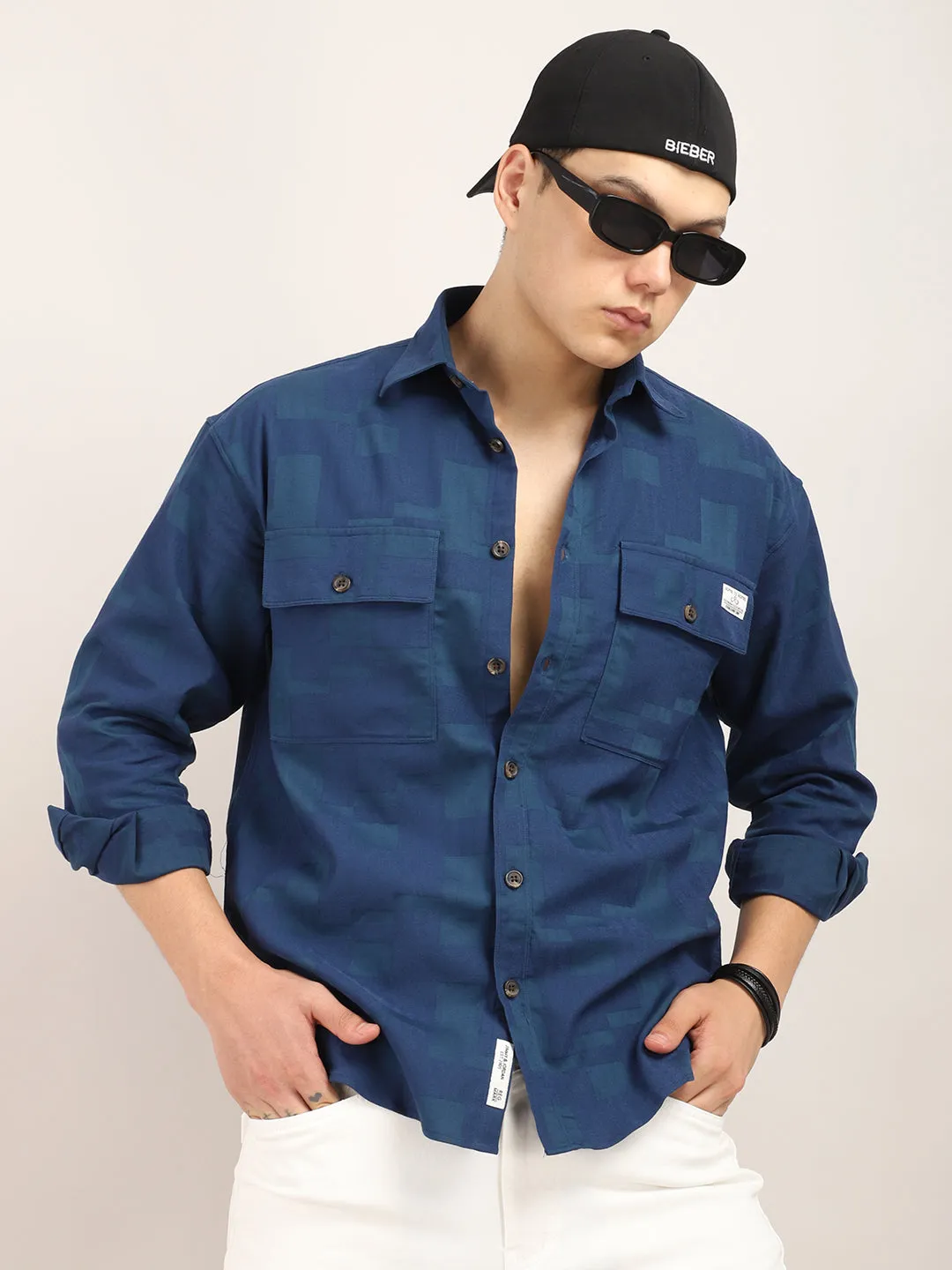 Shirtolo Plain Royal Blue Shirt