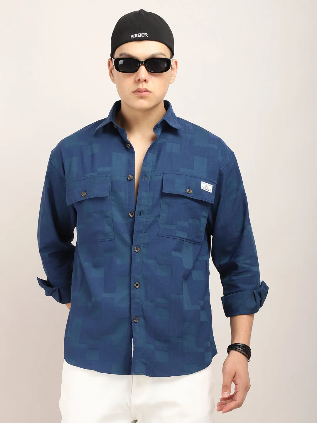 Shirtolo Plain Royal Blue Shirt