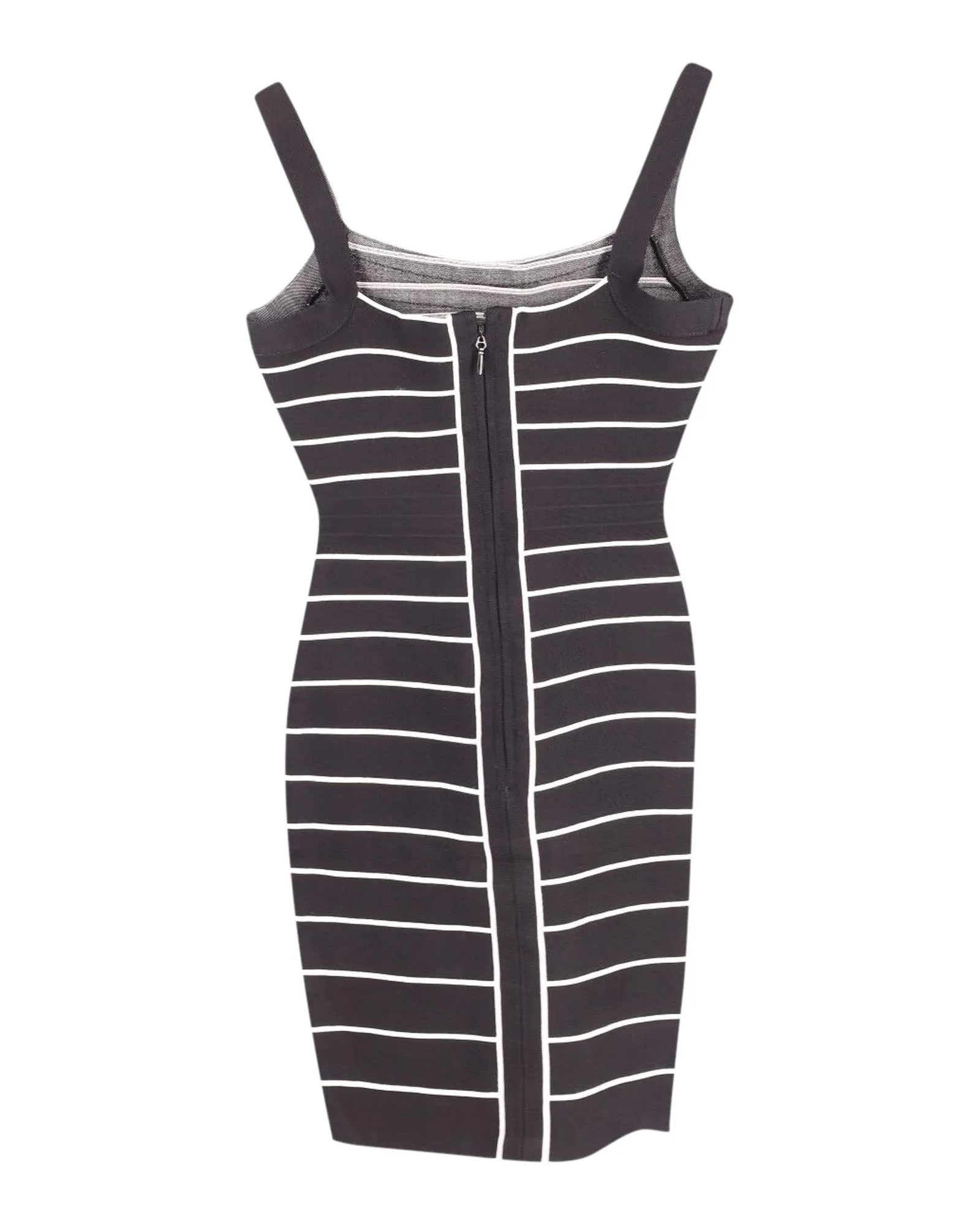 Striped Mini Dress in Black Print Rayon