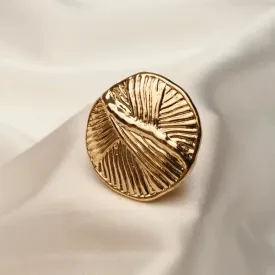 TFC 24K Roundy Round Gold Plated Adjustable Ring