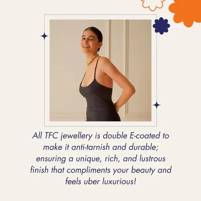TFC Small Bold Heart Gold Plated Choker Necklace