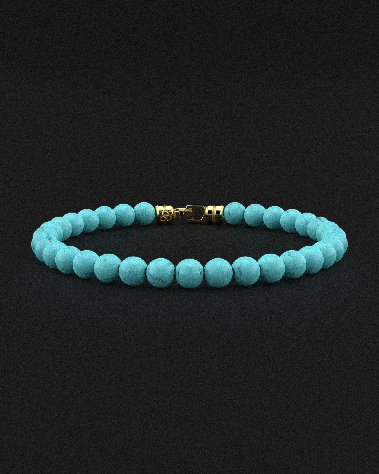Turquoise Matte Bracelet 6mm | VERTEX