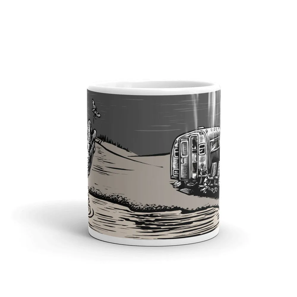 Vintage Trailer Fish Story Ceramic Mug